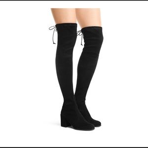Stuart Weitzman Black Tieland Size 5.5 OTK Boots